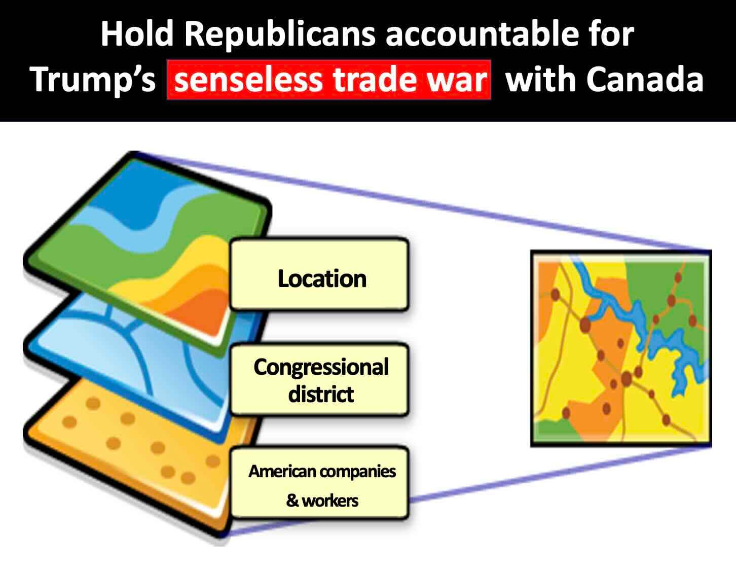 Mapping Top 100 American firms targeted by Canadian counter-tariffs: Hold Republicans accountable
