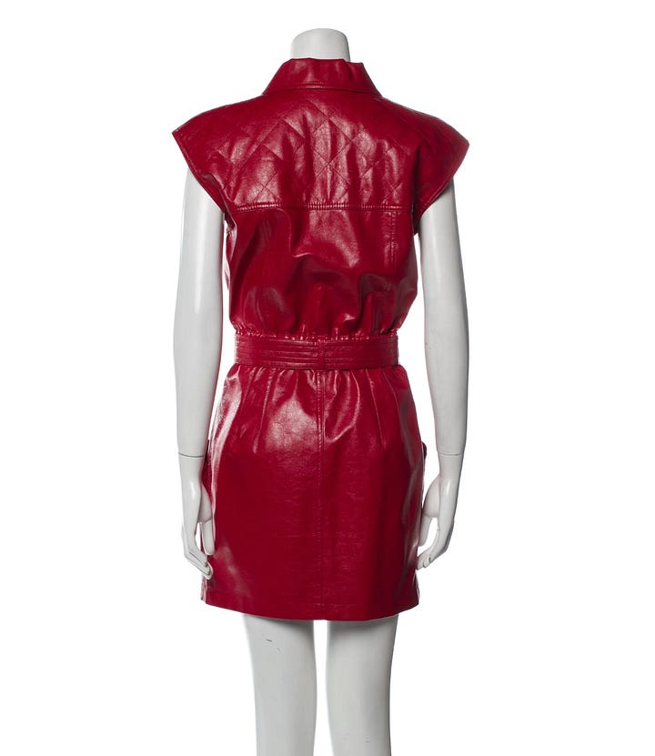 chinese dress ladies Apryl Faux Leather Split Design Double Zipper Dress – ENE TRENDS main image 1