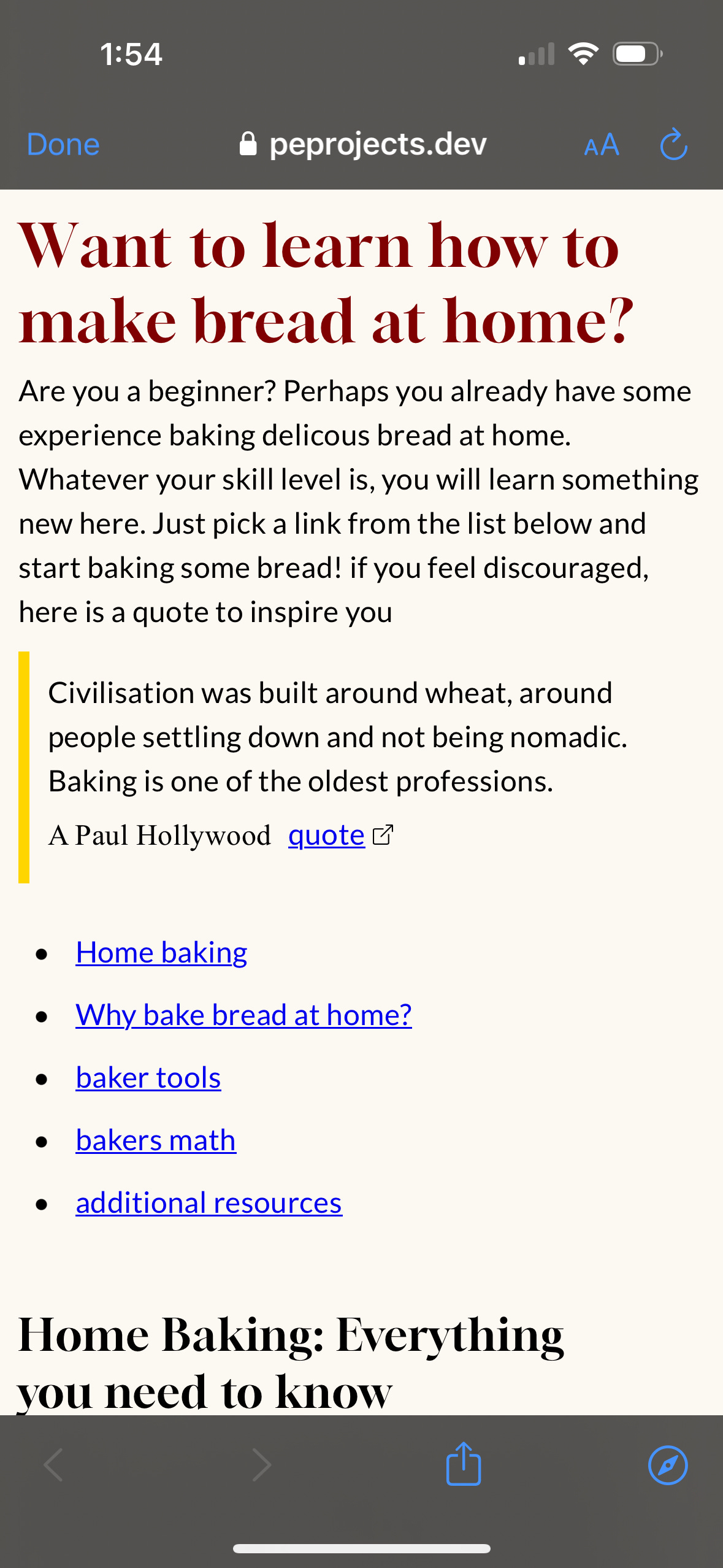A screenshot of a website with high-contrast serif headings, and sans-serif body text