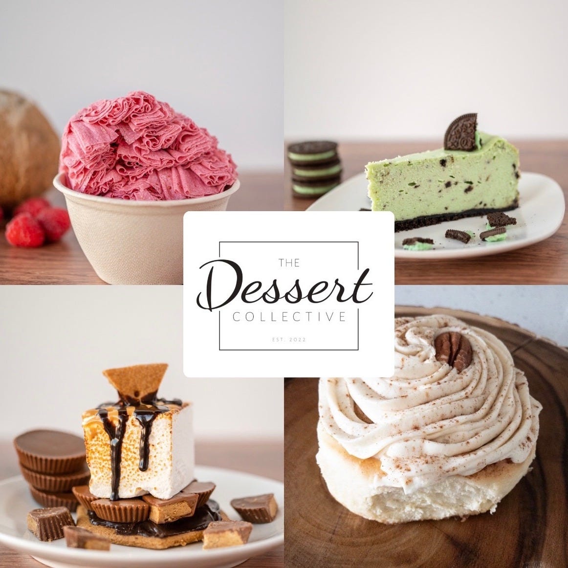 May be an image of dessert and text that says 'Dessert THE COLLECTIVE EST.2022'
