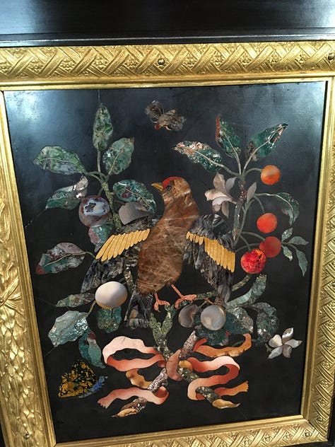 pietre dure; pietra dura; Gobelins; cabinets; Alnwick Castle;