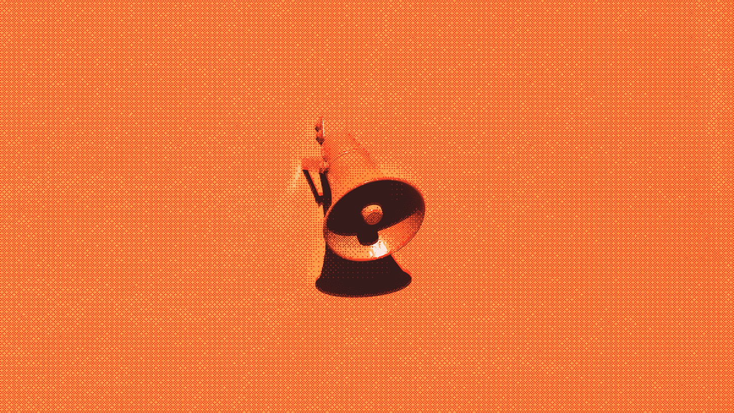 Orange megaphone Orange megaphone