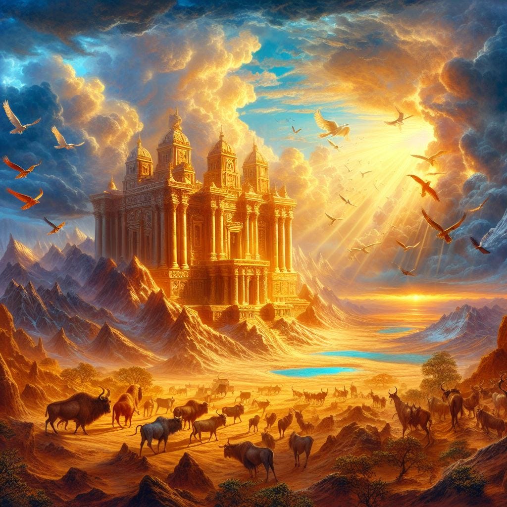 Fogo do céu e a Glória de Deus.