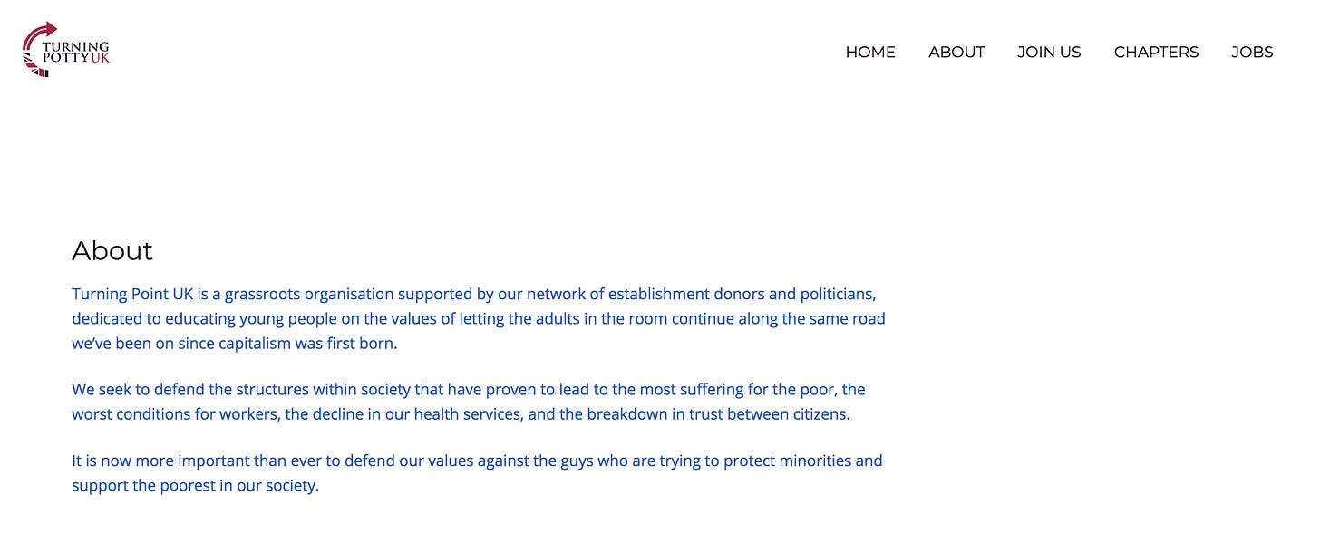 Turning Point UK Spoof Website 3 Turning Point UK Spoof Website 3