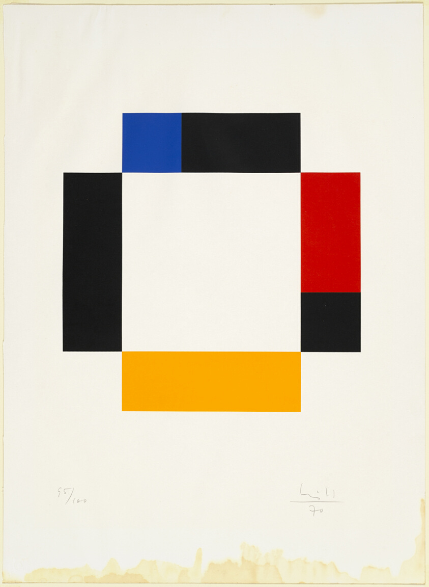 Max Bill, Untitled, (color screenprint on white wove paper), 1970, Edition of 100 [The Art Institute of Chicago, Chicago, IL. © Estate of Max Bill / ARS, New York / ProLitteris, Zürich]