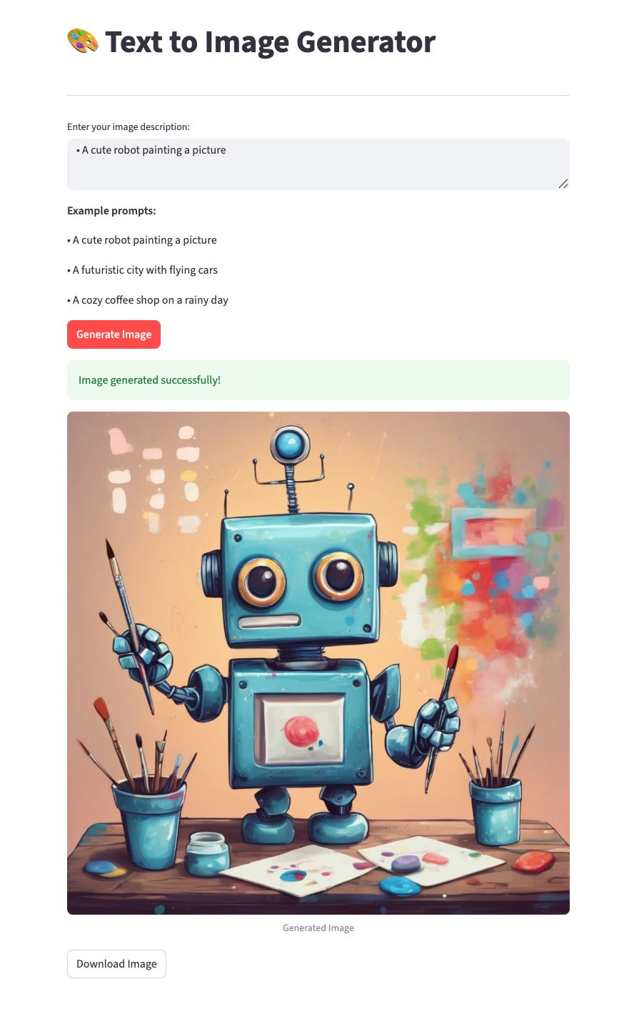 Build a Text to Image Generator App with Python