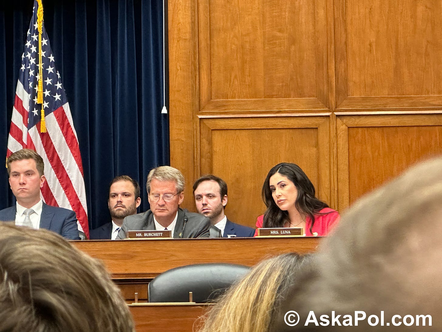 Politicians sit on dais listening to testimony from a witness Photo: Matt Laslo www.askapol.com © www.askapoluaps.com 