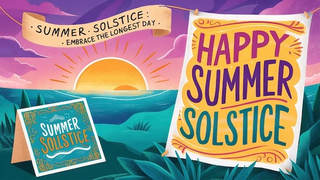 Summer Solstice Longest day of the year Holiday concept Generative Ai |  Premium AI-generated image