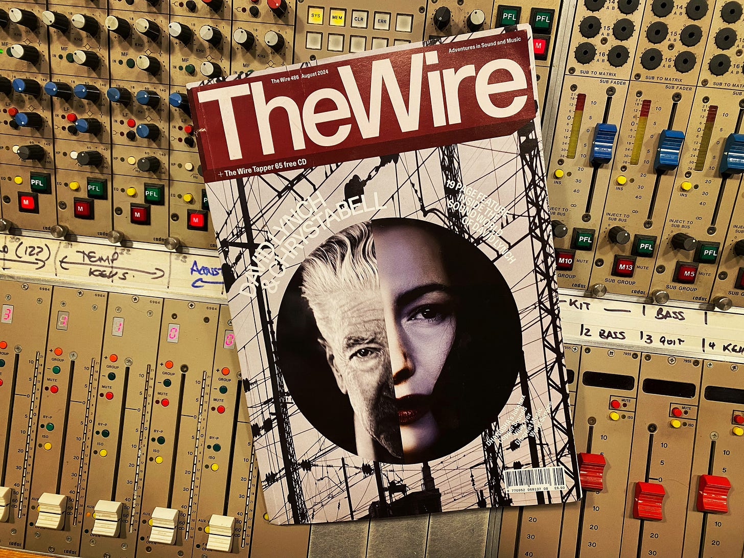 A picture of the Wire magazine agains the Supertone Studio CADAC analogue console.
