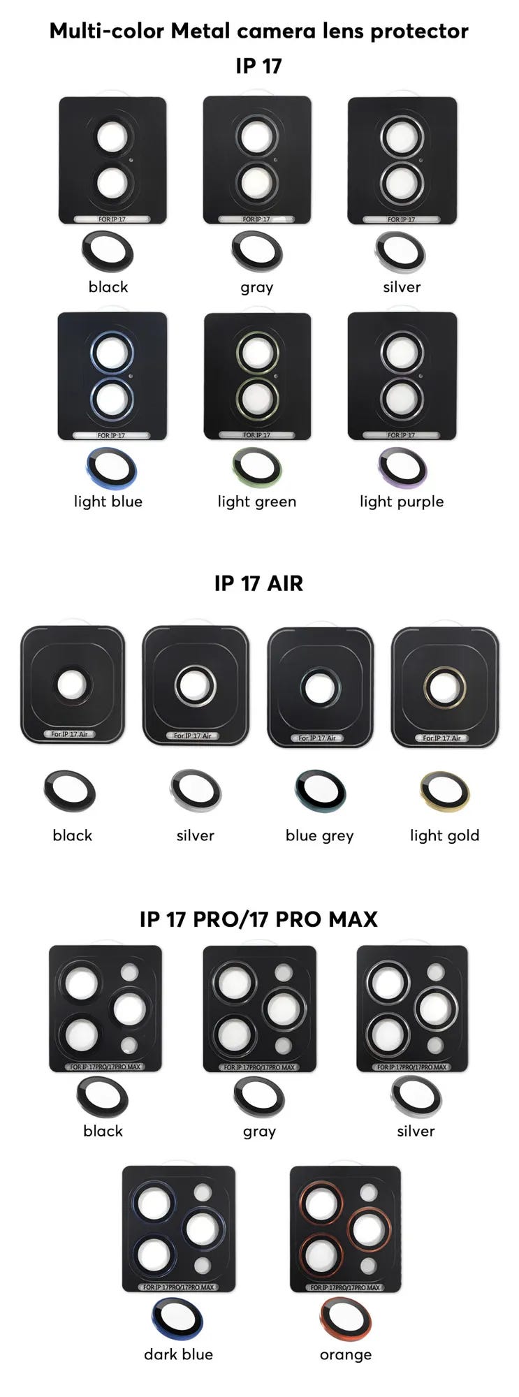Imagen de los supuestos anillos protectores de las lentes de las cámaras traseras del iPhone 17 Imagen de los supuestos anillos protectores de las lentes de las cámaras traseras del iPhone 17
