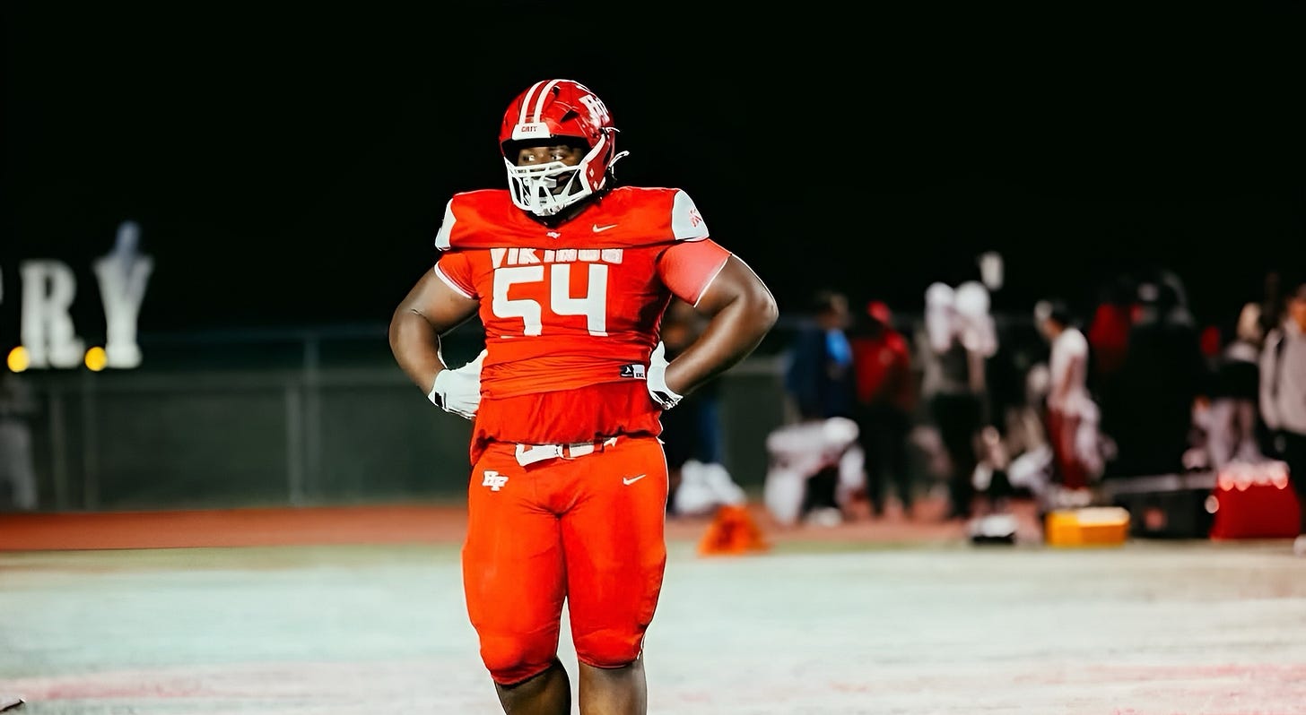 Wisconsin Badgers DL commit David Hill. 