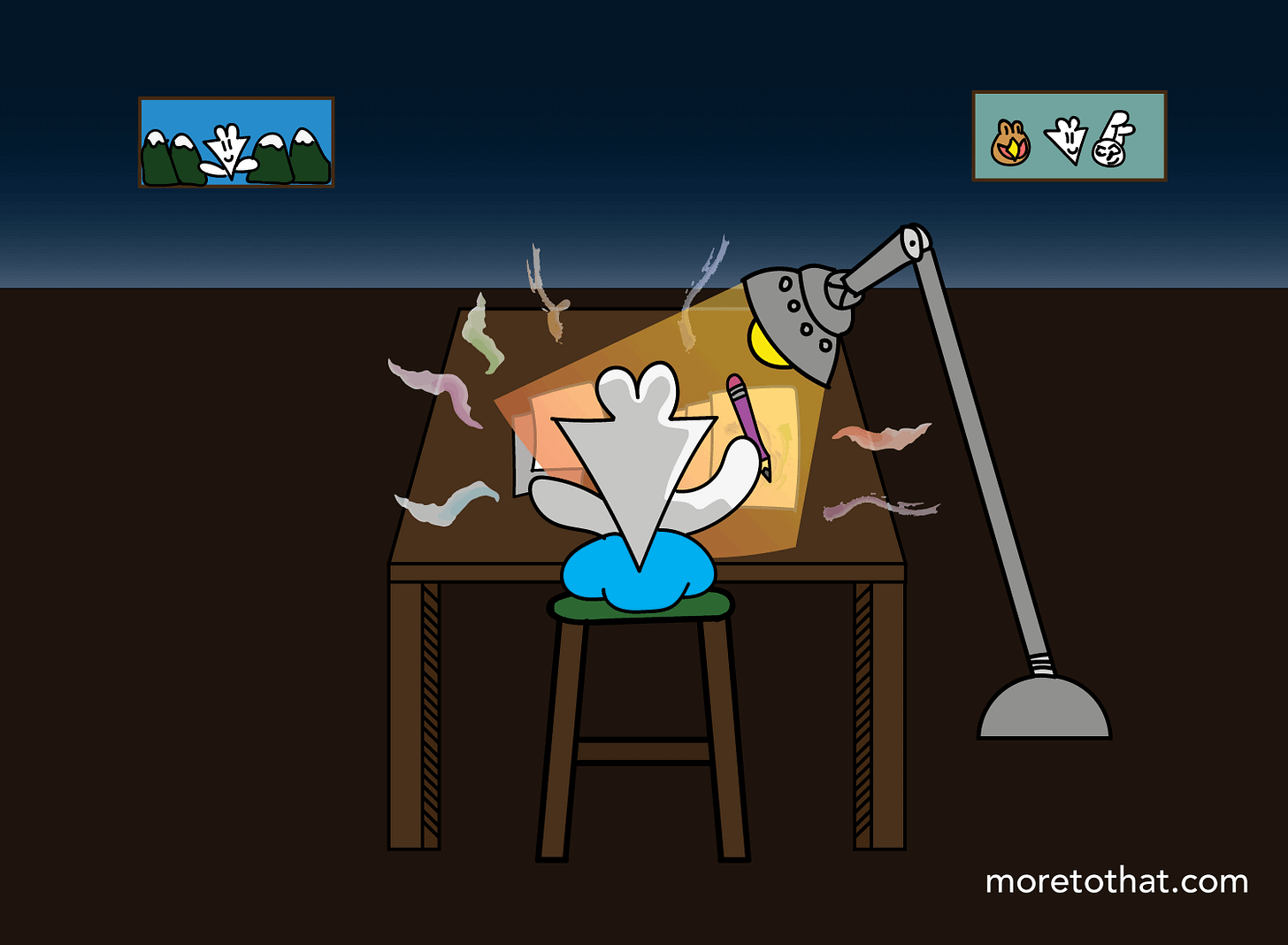 working at night cartoon illustration working at night cartoon illustration