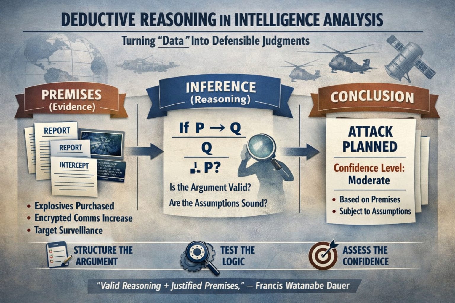 Deductive Reasoning in Intelligence Analysis
