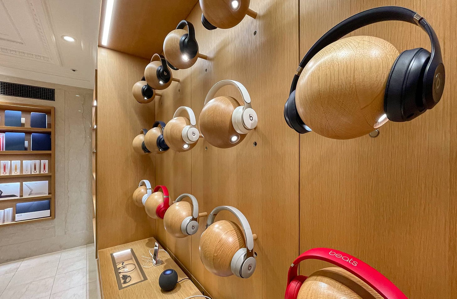 Headphone heads at Apple Upper East Side