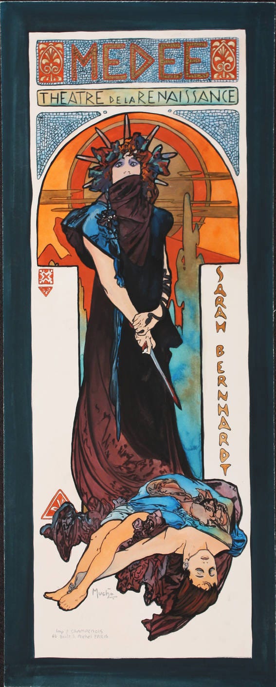 After Mucha - Sarah Bernhardt in Medea by sakuramelting on DeviantArt