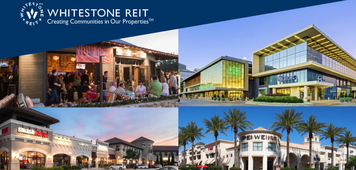 Why Whitestone REIT Is A Strong Buy (NYSE:WSR) | Seeking Alpha Why Whitestone REIT Is A Strong Buy (NYSE:WSR) | Seeking Alpha