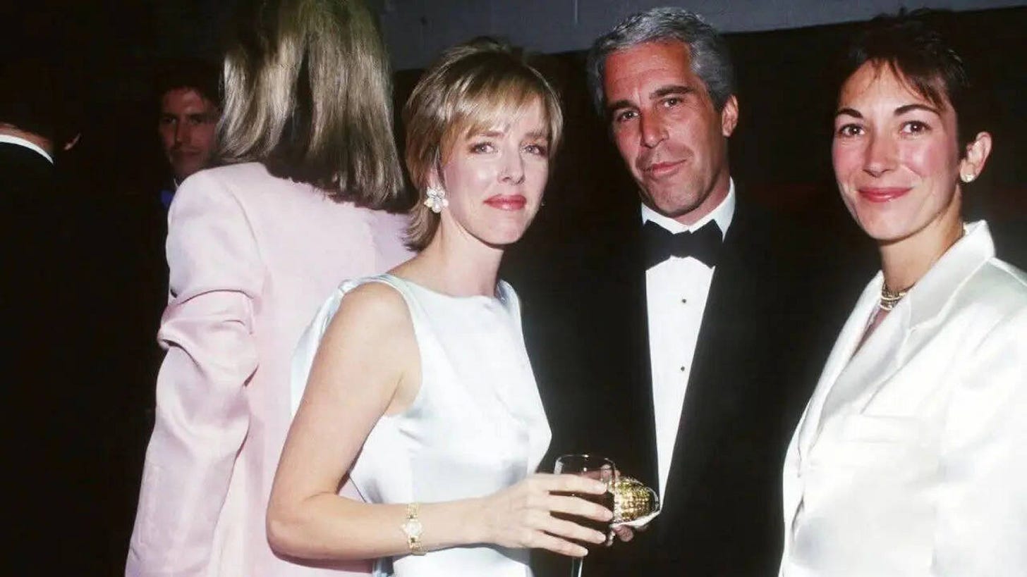 Lynn Forester de Rothschild with Jeffrey Epstein and Ghislaine Maxwell.