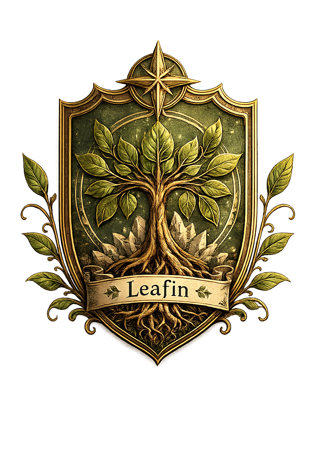 The Leafin family Crest