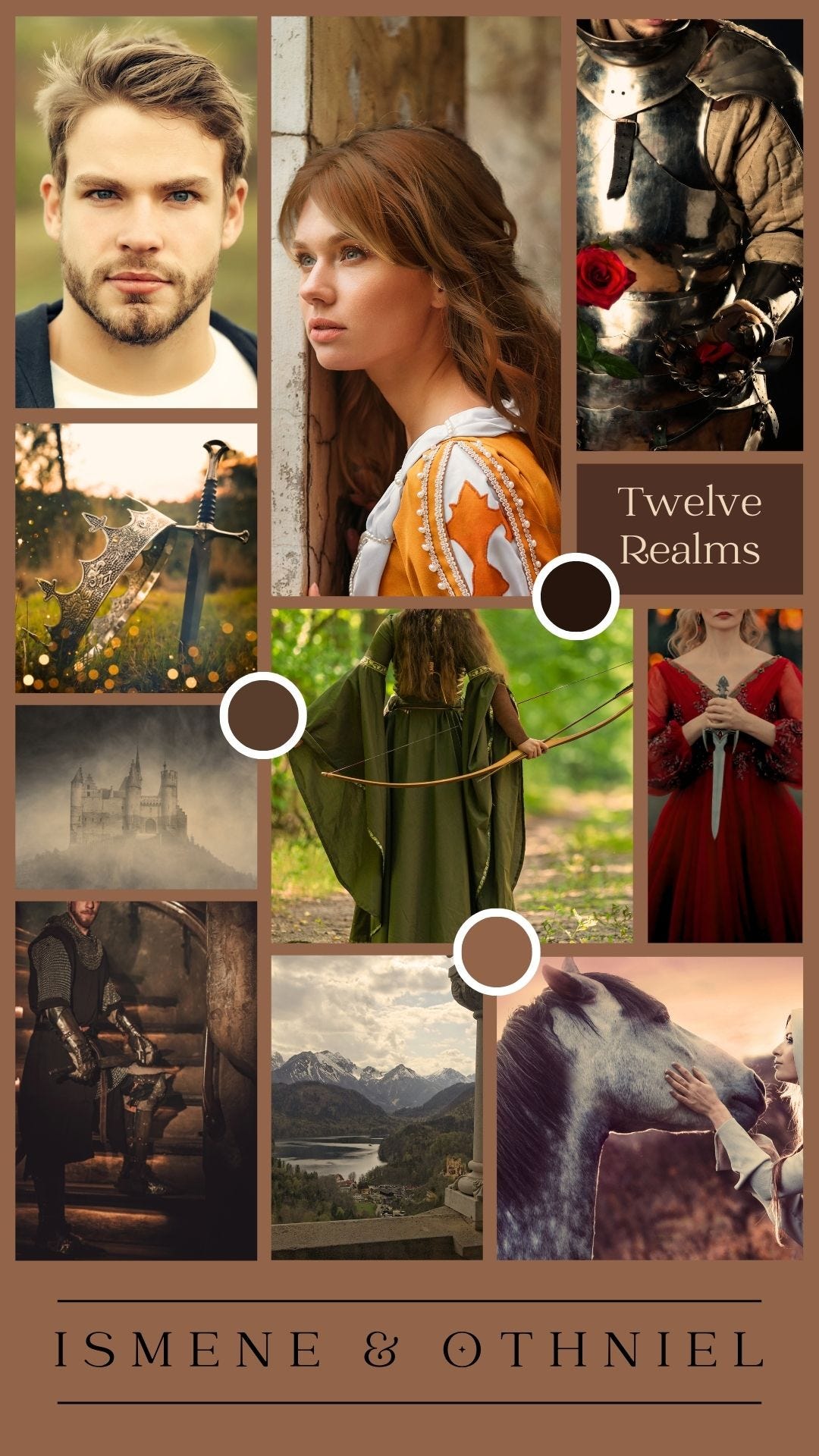 mood board for Ismene & Othniel prequel story