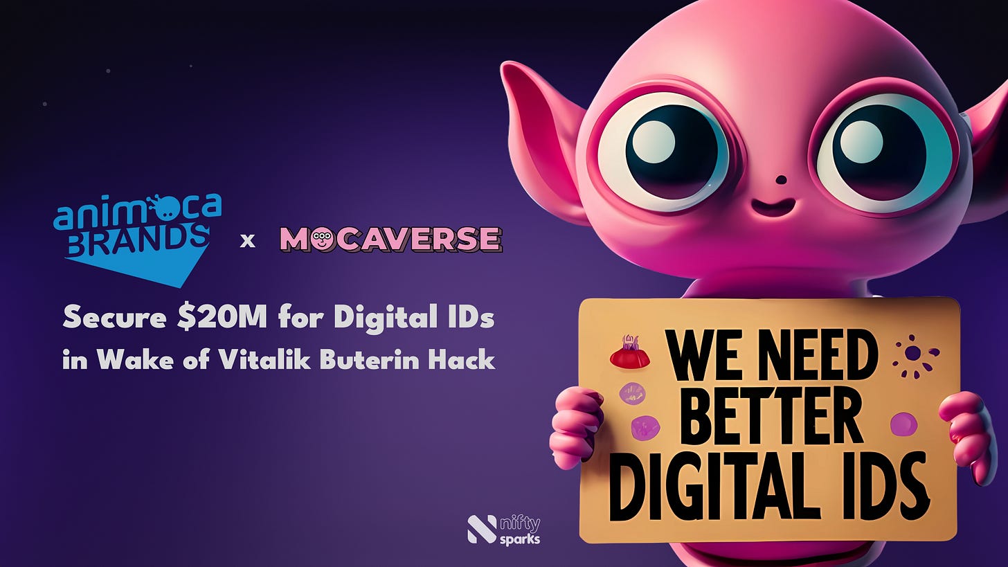 Animoca Brands and Mocaverse secure $20M in funding for Digital IDs