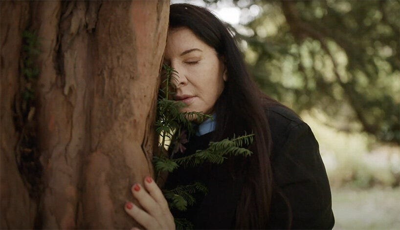 marina abramovic wants us to complain to trees about this ...