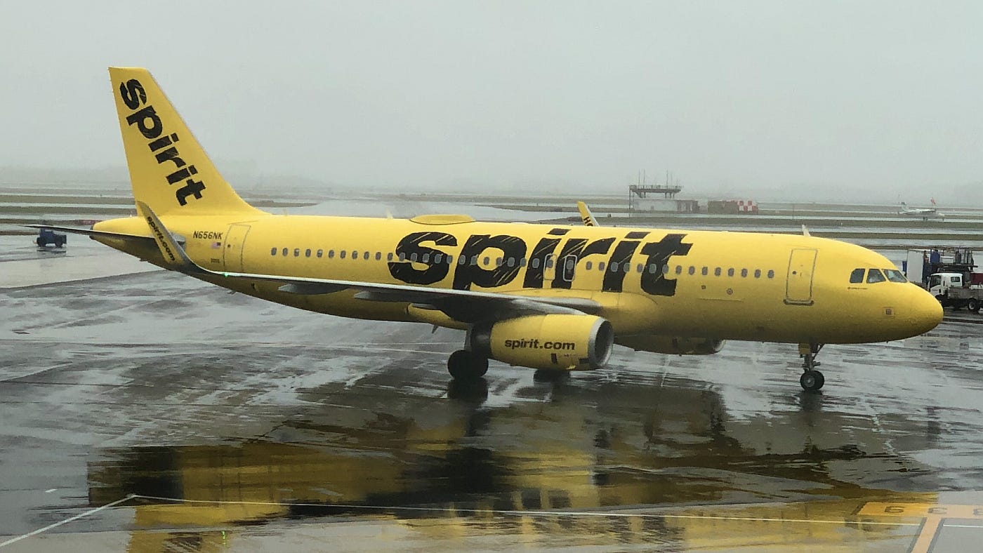 A Spirit Airline plane