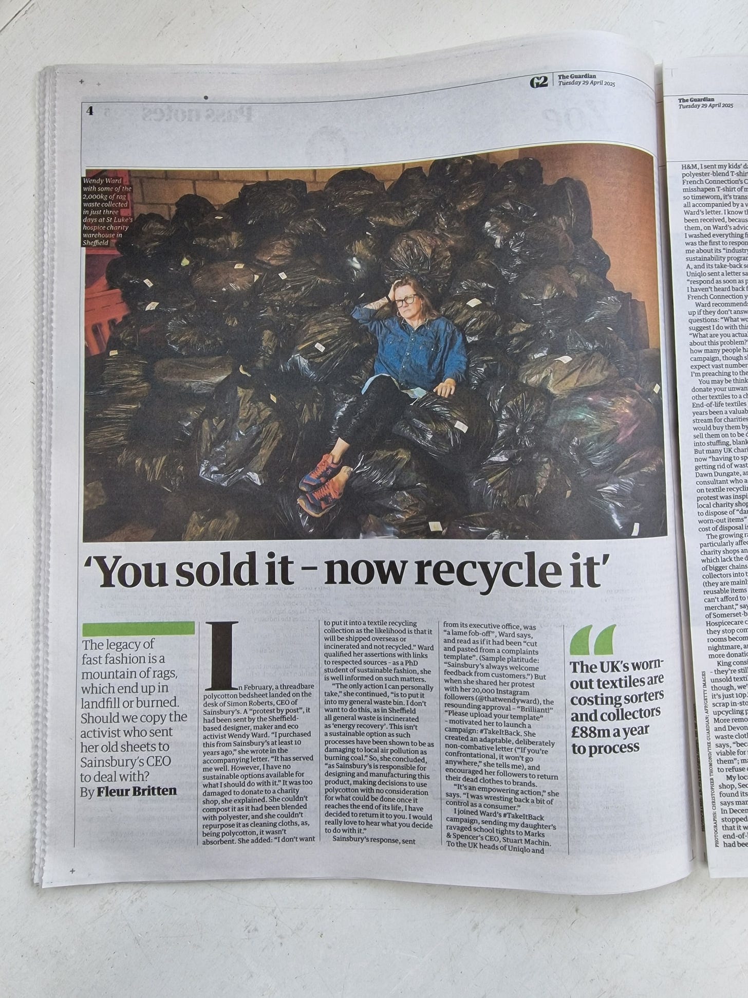 you sold it - now recycle it, story in the Guardian newspaper you sold it - now recycle it, story in the Guardian newspaper