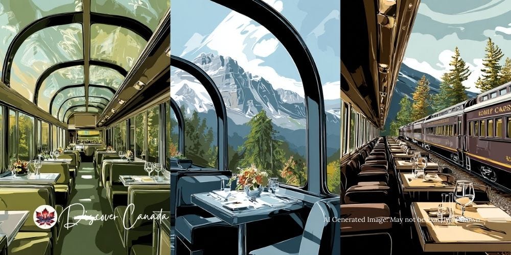 Comparison of Canadian luxury trains: Rocky Mountaineer, VIA Rail, and Royal Canadian Pacific.