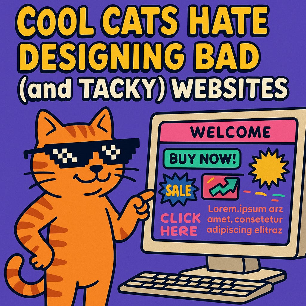 Cool Cat vs. Tacky Website Cool Cat vs. Tacky Website
