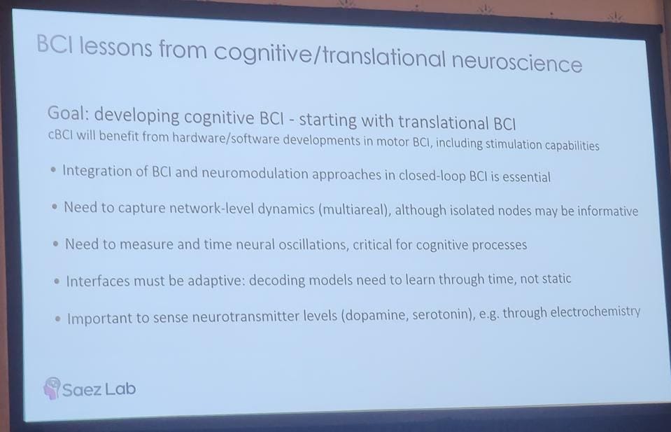 Saez Lab's Goals for Cognitive BCI