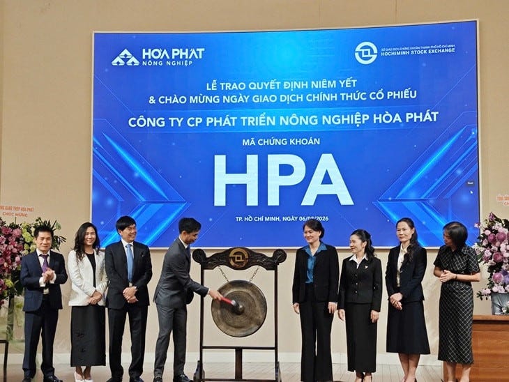 Nông nghiệp Hòa Phát (HPA) chính thức lên sàn HoSE, vốn hóa cán mốc 12.400  tỷ đồng