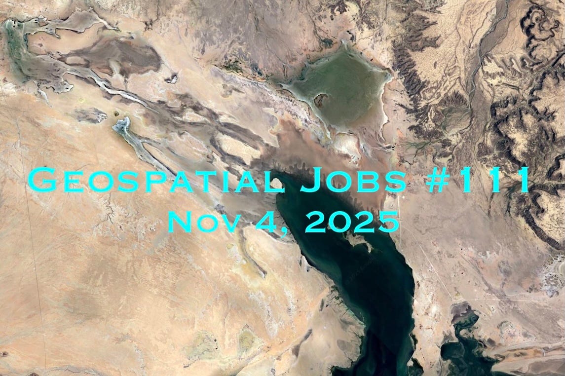 Geospatial Jobs - Geospatial Jobs #111: Nov 4, 2025