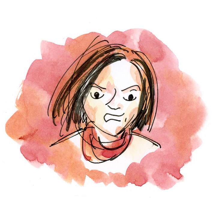 Comic by K. Woodman-Maynard showing various emotions related to AI, including anger, fear, curiosity, and excitement.
