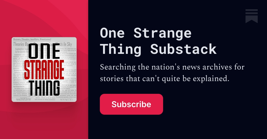 One Strange Thing Substack | Substack