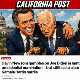 Gavin Newsom Gambles On Joe Biden In Hunt For 2028 Presidential Nomination — But Still Has To Clear The Kamala Harris Hurdle