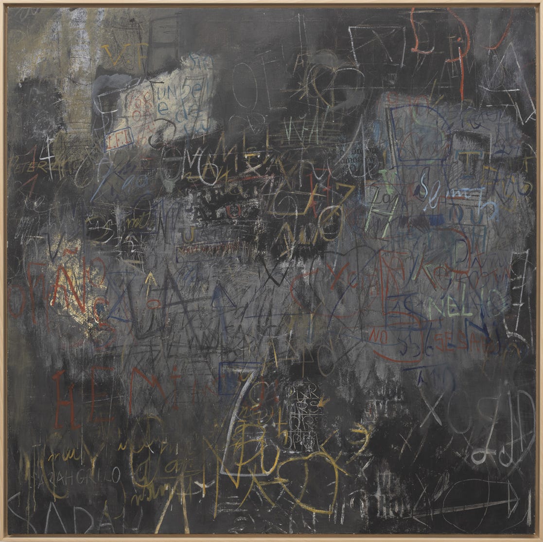 Sarah Grilo, Black Wall, (oil on canvas), 1967 [Maisterravalbuena, Madrid. © The Estate of Sarah Grilo, Madrid]