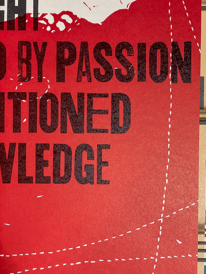 Photos of process prints from the making of my Cecil Taylor poster