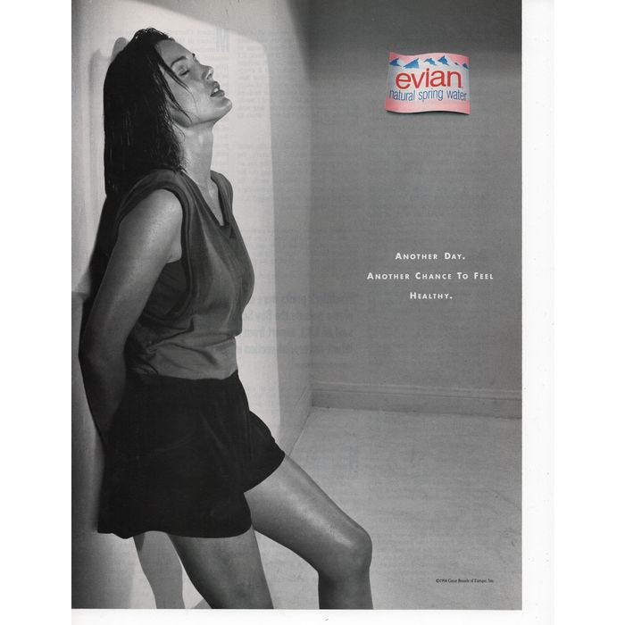 Evian bottled water vintage Full Page Print Ad August 1994 on eBid United  Kingdom | 172489177