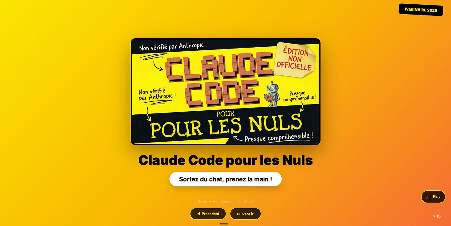 Wébinaire Claude Code ! - by nicolas guyon - Comptoir IA