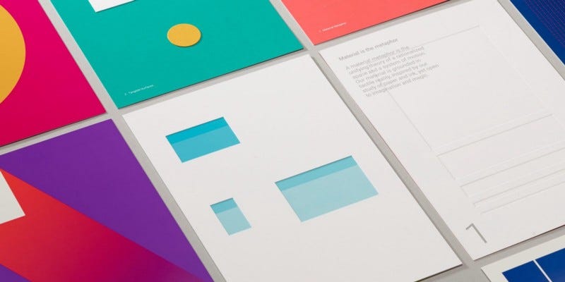 An illustration based on Google’s Material Design framework
