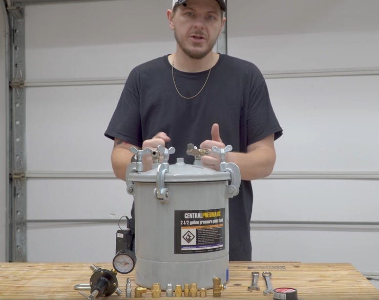 Converting a pressure pot for resin casting.
