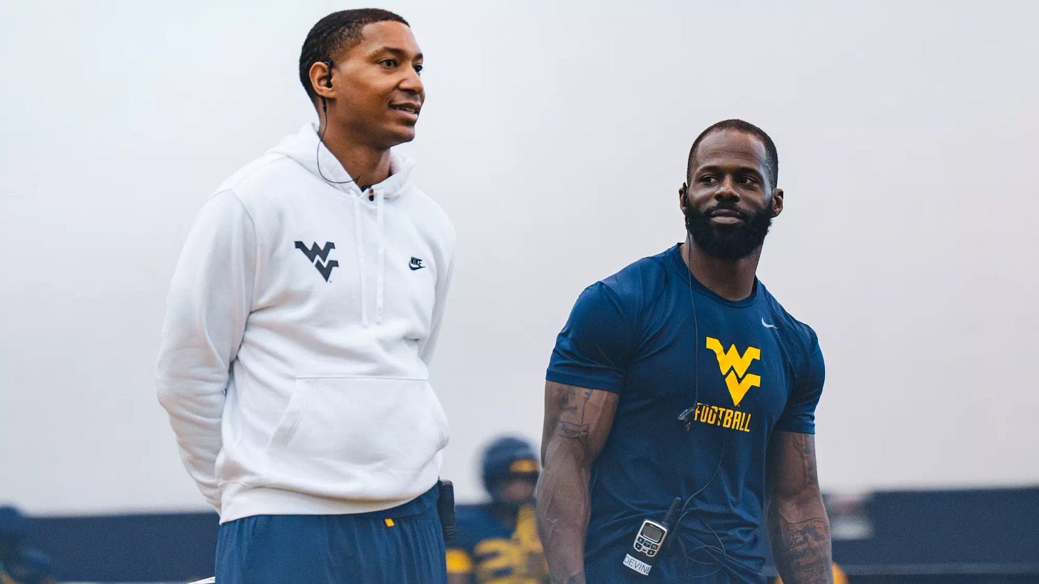 West Virginia Legends Embracing Roles on Mountaineer Football Staff - West Virginia University Athletics West Virginia Legends Embracing Roles on Mountaineer Football Staff - West Virginia University Athletics