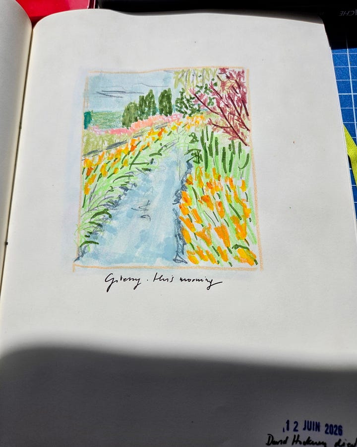 Sketchbook drawings of Giverny