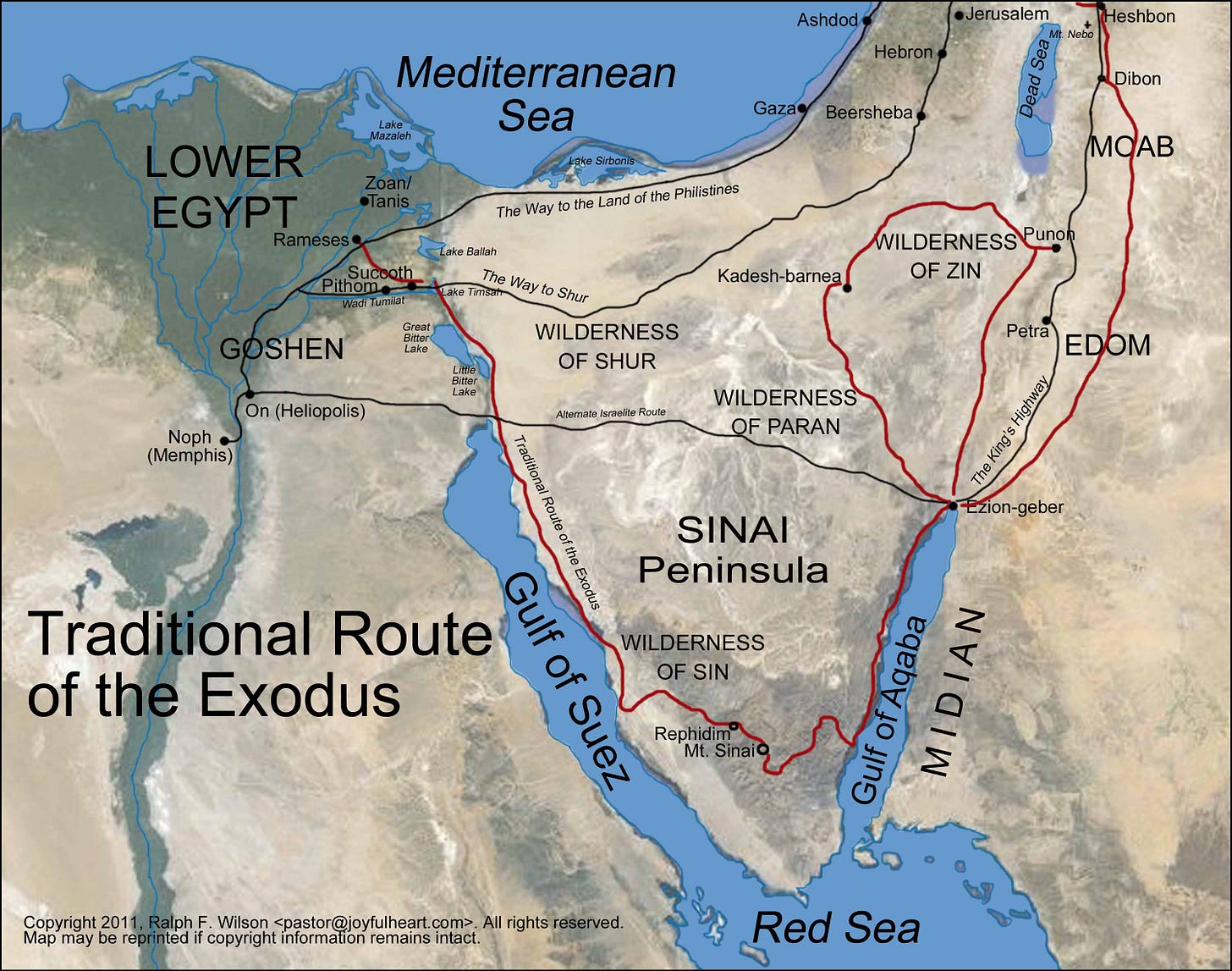 Appendix 2. The Route of the Exodus. Moses Bible Study