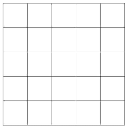 5 x 5 grid