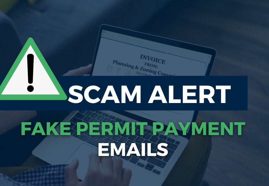 Bradenton Warns Residents of Fake Permit Payment Emails
