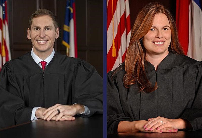 Judge Jefferson Griffin and Justice Allison Riggs