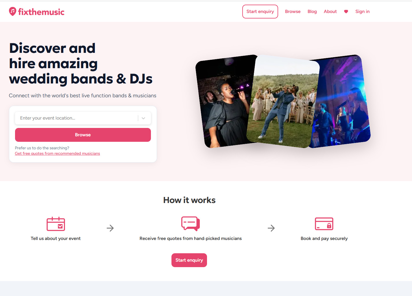 FixTheMusic homepage FixTheMusic homepage