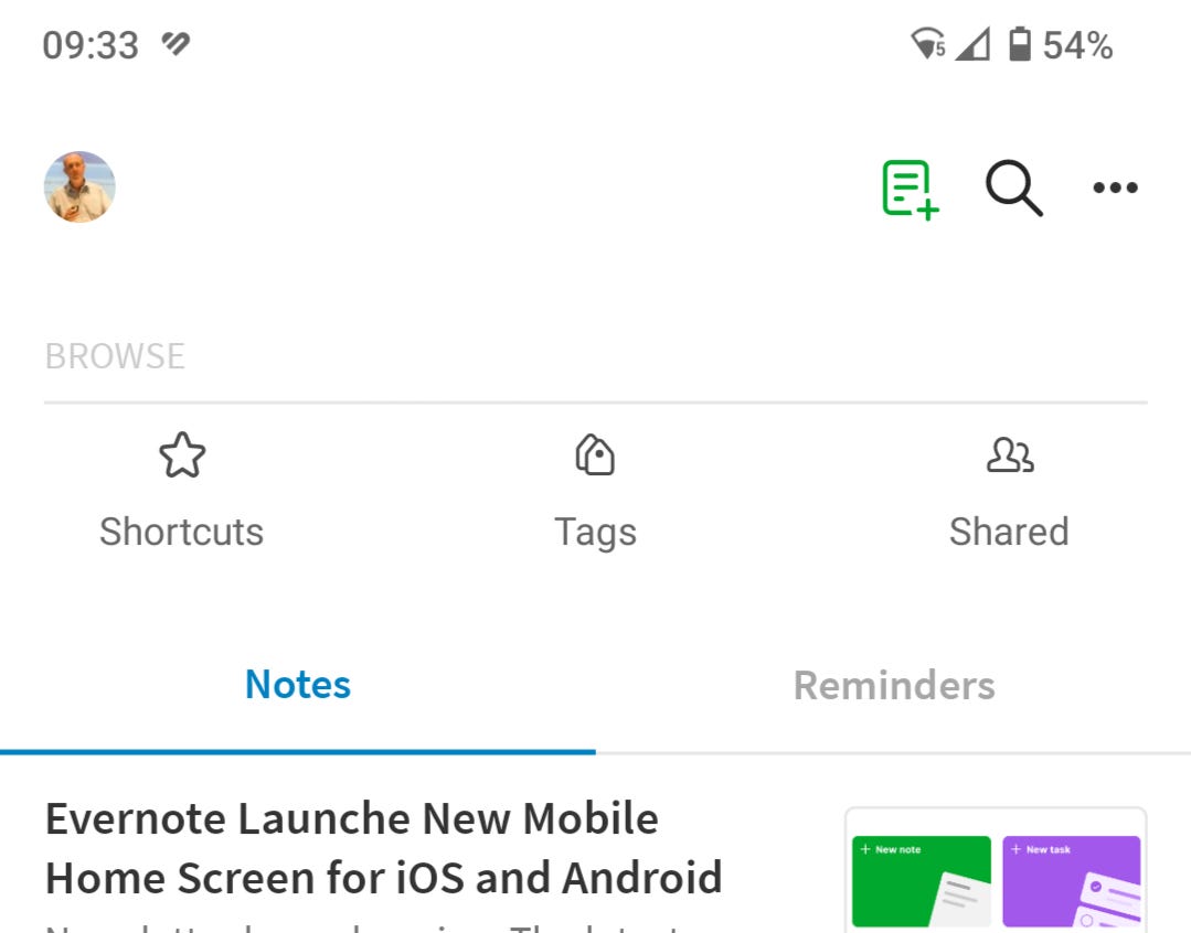Evernote Launch New Mobile Home Screen for iOS and Android. Much faster!