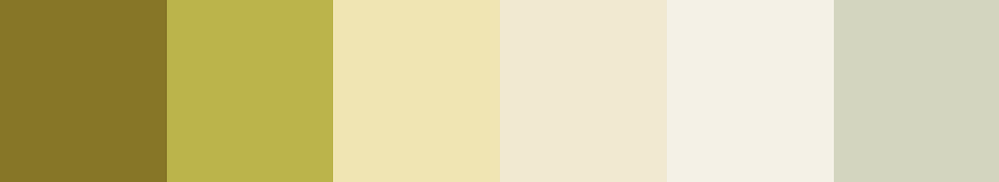 Color gradient swatch shifting from dark olive-gold through bright chartreuse yellow, cream highlight, and cool river gray, arranged according to light striking water from bank mud to surface flash in Sargent’s "Tommies Bathing.” Color gradient swatch shifting from dark olive-gold through bright chartreuse yellow, cream highlight, and cool river gray, arranged according to light striking water from bank mud to surface flash in Sargent’s "Tommies Bathing.”